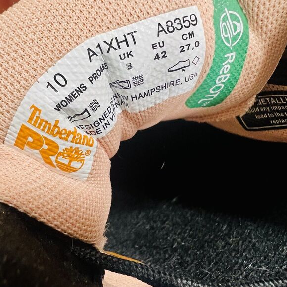 Timberland PRO Women’s Size 10 Drivetrain Composite Toe Work Shoes Black Pink - Picture 9 of 9